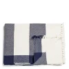 Online Daylesford Organic Abbey Stripe Blanket Navy