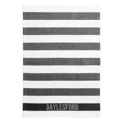 Discount Daylesford Organic Black & White Stripe Tea Towel