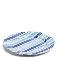 Sale Daylesford Organic Circus Stripe Blue Charger Plate