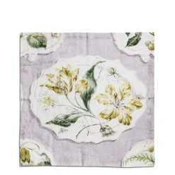 Daylesford Organic Daylesford x Colefax Quince Garden Napkin in Lilac With Tulips