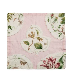 New Daylesford Organic Daylesford X Colefax Quince Garden Napkin in Pink with Hazel