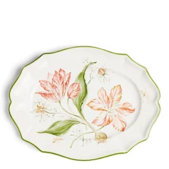 Best Daylesford Organic Daylesford x Colefax Quince Garden Serving Plate With Pink Tulips