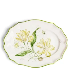 Sale Daylesford Organic Daylesford x Colefax Quince Garden Serving Plate With Green Tulips