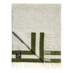 Best Daylesford Organic Elmstead Wool Throw Double Stripe Grey
