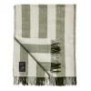 Sale Daylesford Organic Enstone Wool Throw Herringbone Stripe Olive