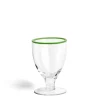 Clearance Daylesford Organic Idbury Wine Glass Green Rim