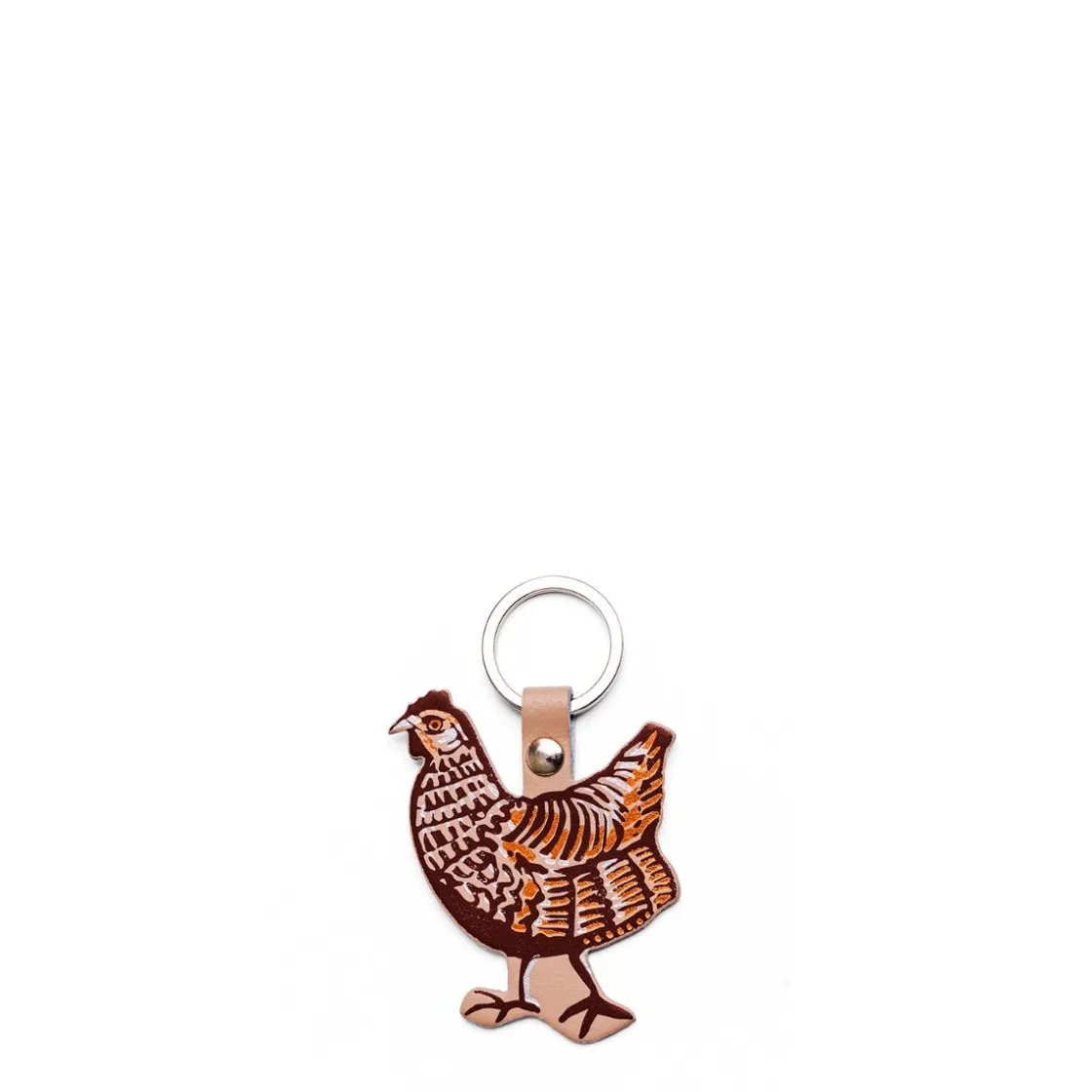 Clearance Daylesford Organic Leather Chicken Keyring