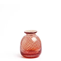 Best Daylesford Organic Miro Red Spiral Stripe Vase