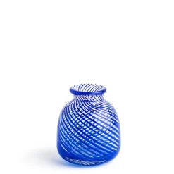 Discount Daylesford Organic Miro Royal Blue Spiral Stripe Vase