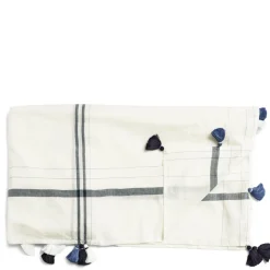 New Daylesford Organic Nila Margin Tablecloth Blue