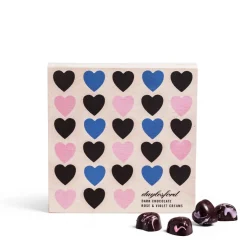 New Daylesford Organic Rose & Violet Cream Hearts Wooden Box
