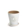Discount Daylesford Organic Small Lucas Planter with saucer, white