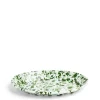 New Daylesford Organic Splatter Oval Dish Green Enamel