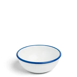 Clearance Daylesford Organic White & Blue Enamel Bowl