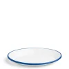 Hot Daylesford Organic White & Blue Enamel Oval Plate