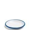 Clearance Daylesford Organic White & Blue Enamel Plate Small