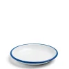 Online Daylesford Organic White & Blue Enamel Plate Large