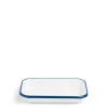 Online Daylesford Organic White & Blue Enamel Rectangle Dish Small
