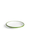 New Daylesford Organic White & Green Enamel Bowl