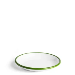 New Daylesford Organic White & Green Enamel Bowl