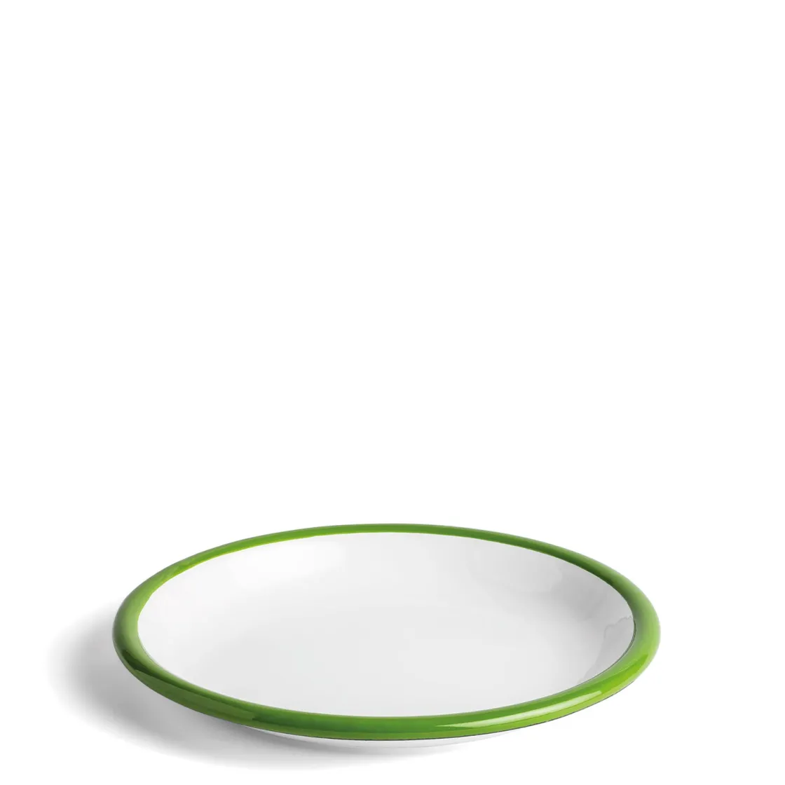 Hot Daylesford Organic White & Green Enamel Plate 26cm