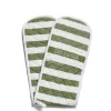Discount Daylesford Organic White & Green Stripe Double Oven Glove