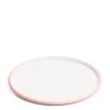 Discount Daylesford Organic White & Pink Enamel Pizza Plate 32cm