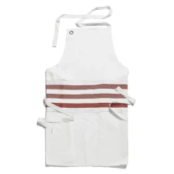 Daylesford Organic White & Red Stripe Apron