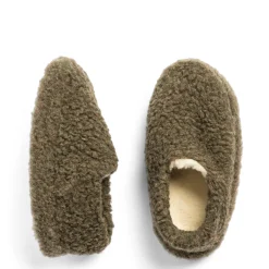 New Daylesford Organic Wool Slippers Khaki