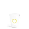 Clearance Daylesford Organic Yellow Heart Glass